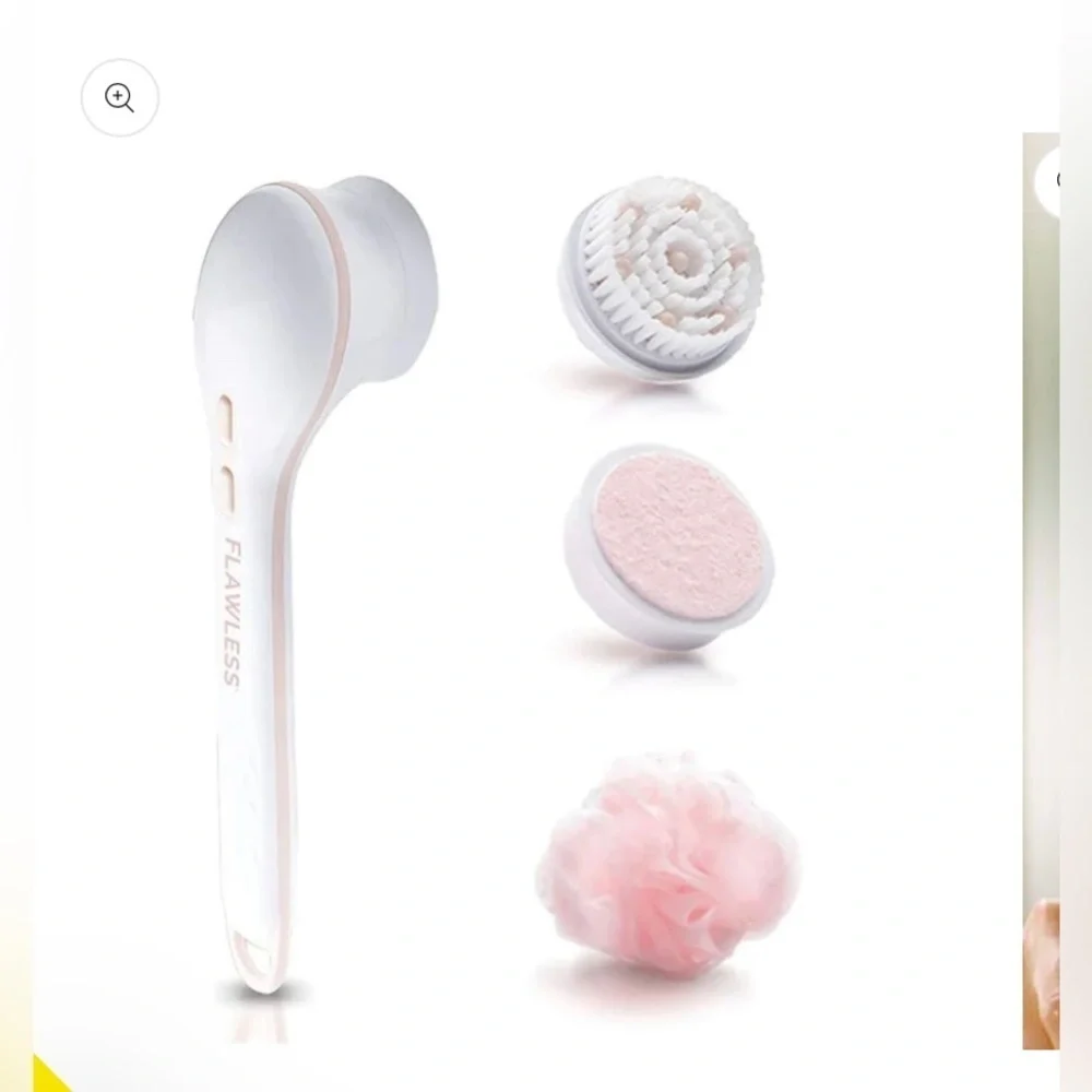 FINISHING TOUCH FLAWLESS SPINNING SPA BRUSH WITH 3 HEADS (NEW WITH TAGS)